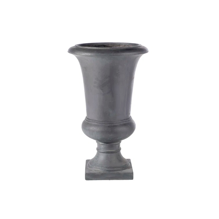 Alfresco Home Jovina Fiberstone Small Urn Planter in Antique Dark Bronze