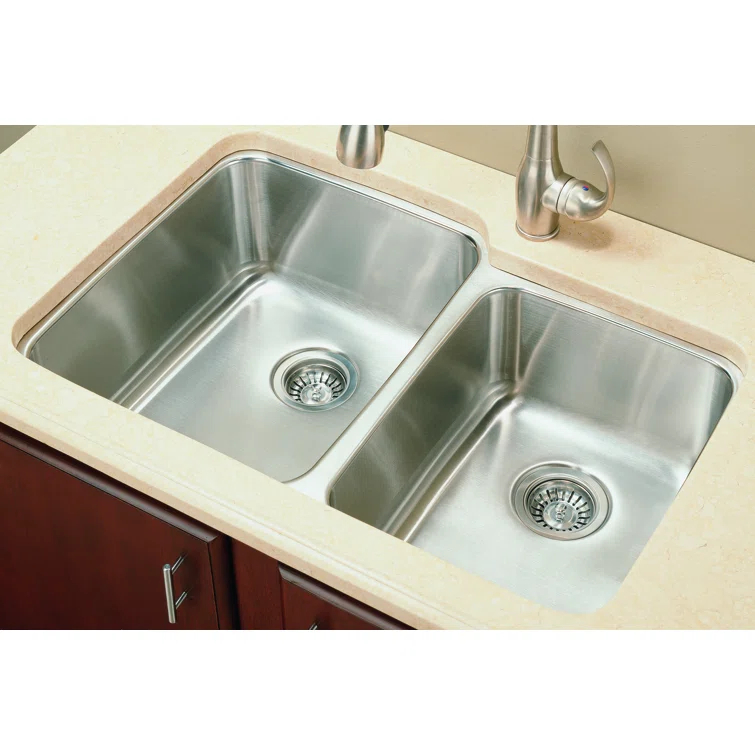 32" L x 21" Double Basin Undermount Kitchen Sink