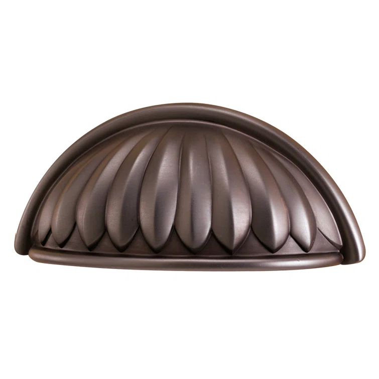 Fiore Chocolate Bronze Traditional Cup Pull with Mounting Hardware