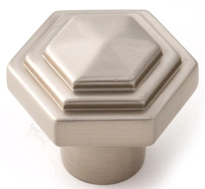 Polished Brass Geometric Knob with Gloss Finish