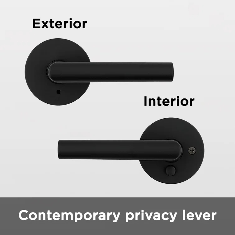 Milan Privacy Door Lever with Round Rosette