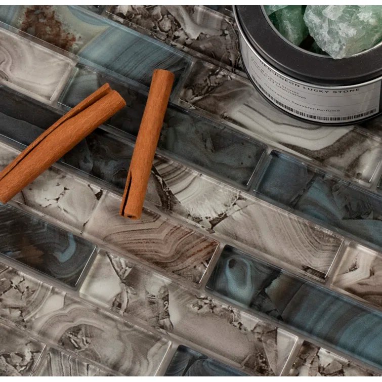 Impressions 1" x 4" Straight Edge Glass Mosaic Tile
