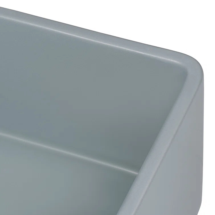 Ruvati 33 inch Fireclay Farmhouse Apron-Front Kitchen Sink Reversible