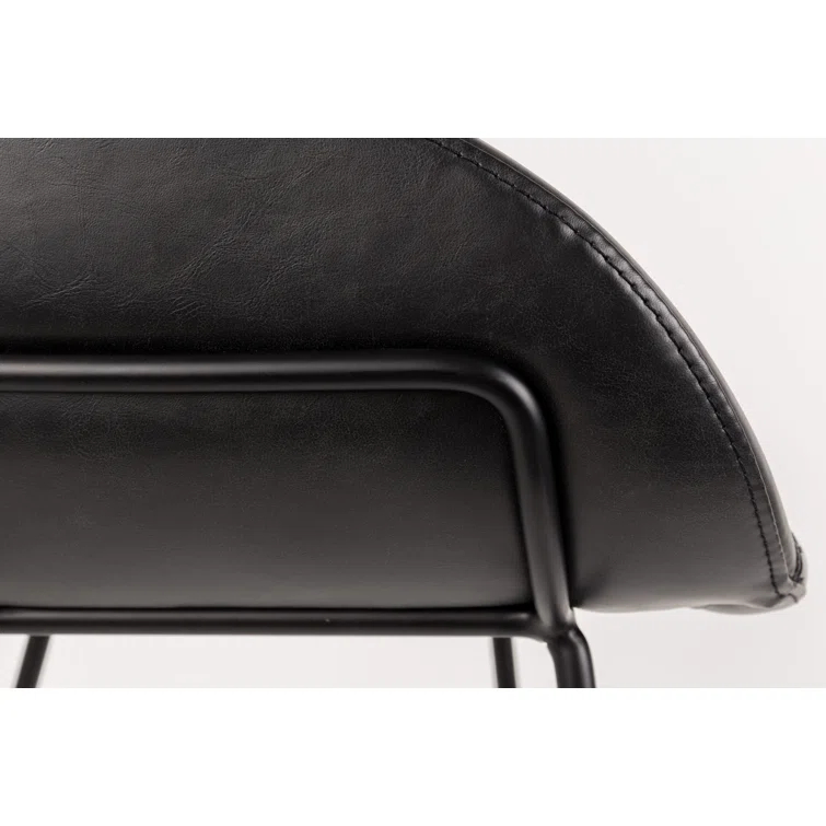 Feston Upholstered Counter Stool with Metal Frame