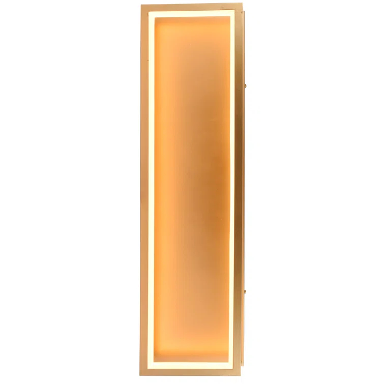 Park Avenue 17" Gold LED Modern Lantern Wall Sconce