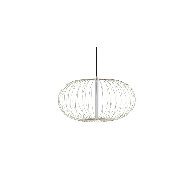 Delano Modern Black Cage Lantern Pendant 20 in