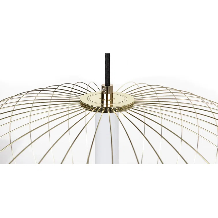 Delano Modern Black Cage Lantern Pendant 20 in