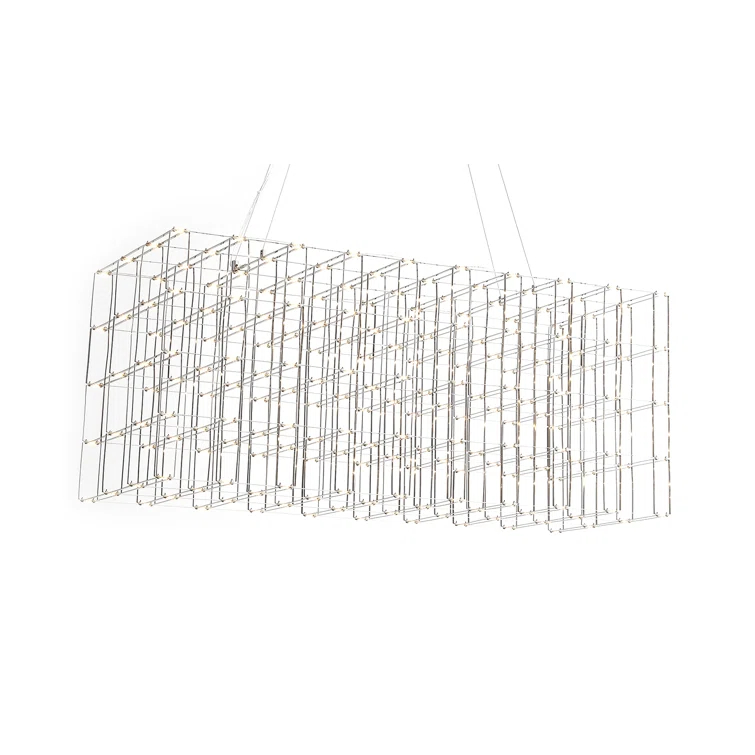 Argyle Chrome Cage 34" LED Chandelier