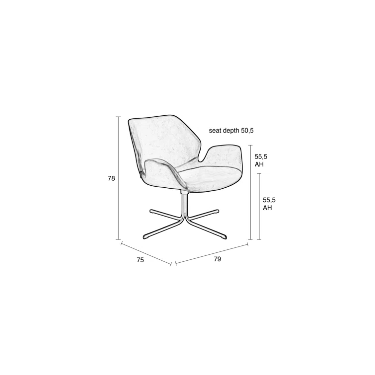 Nikki Faux Leather Swivel Accent Chair