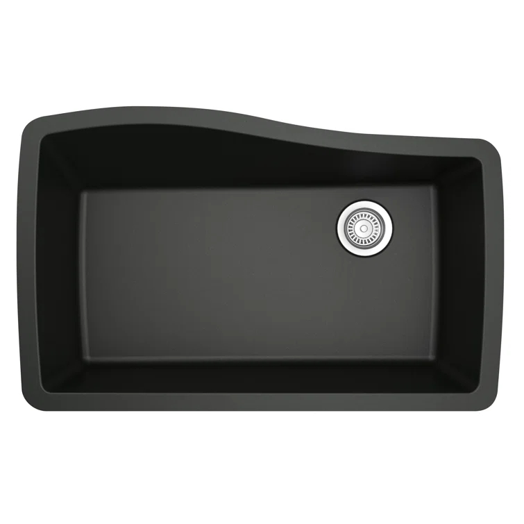 Karran Undermount Quartz Composite 33-1/2'' X 21'' Single Bowl Kitchen Sink