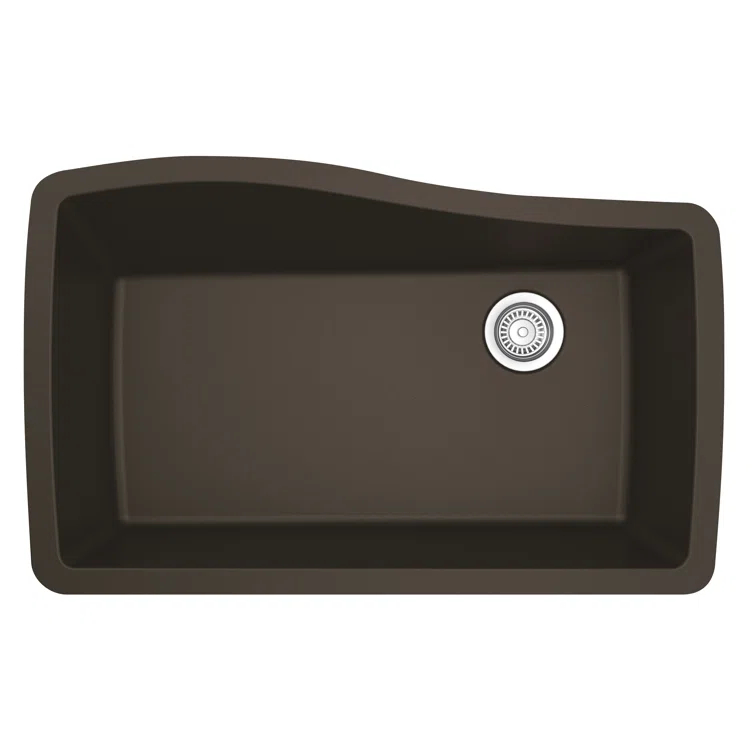 Karran Undermount Quartz Composite 33-1/2'' X 21'' Single Bowl Kitchen Sink