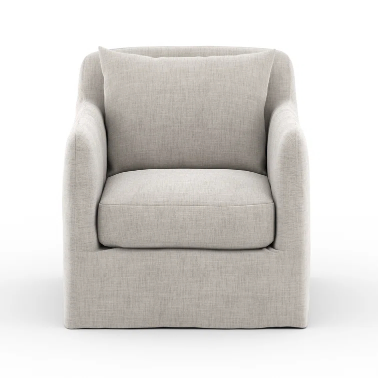 Orlena Outdoor Swivel Chair - Stone Grey