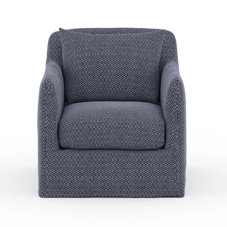 Blue Swivel Dining Chair with Cushions