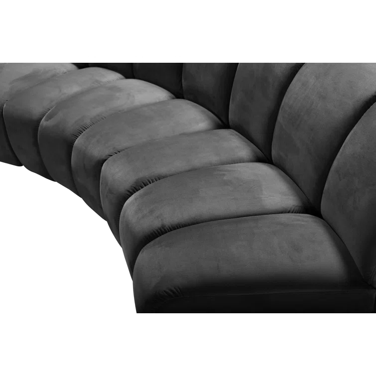 Edinger 9 - Piece Velvet Sectional