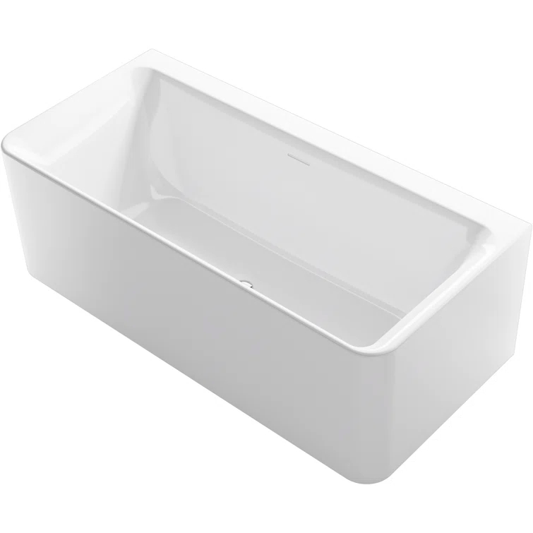 Unwind 67" x 32" Back-To-Wall Soaking Bathtub