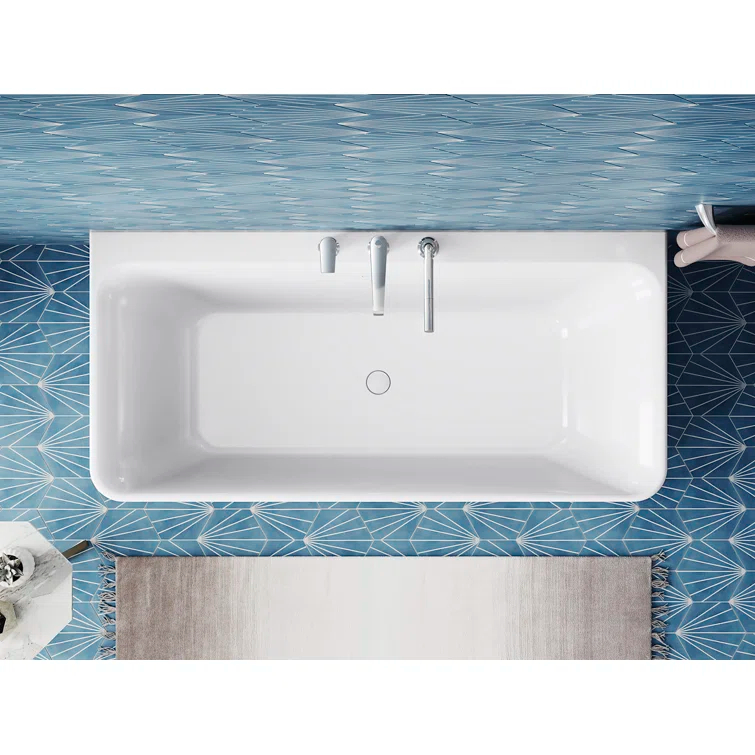 Unwind 67" x 32" Back-To-Wall Soaking Bathtub