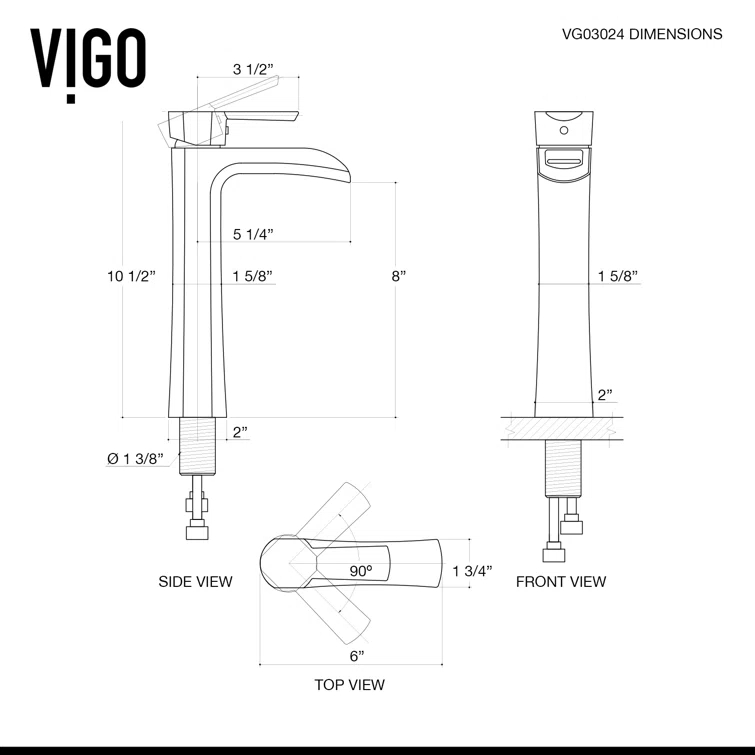 Niko 11" H Single Handle Vessel Sink Bathroom Faucetwith Pop-up Drain