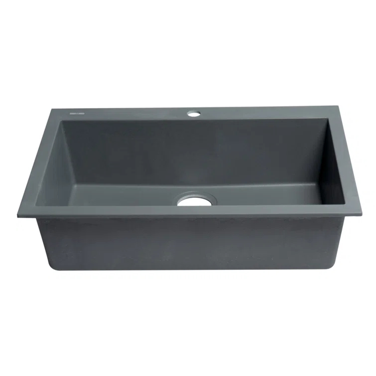 29.88'' L Drop-In Single Bowl Granite Kitchen Sink