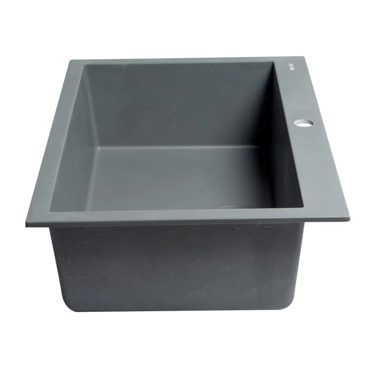 29.88'' L Drop-In Single Bowl Granite Kitchen Sink