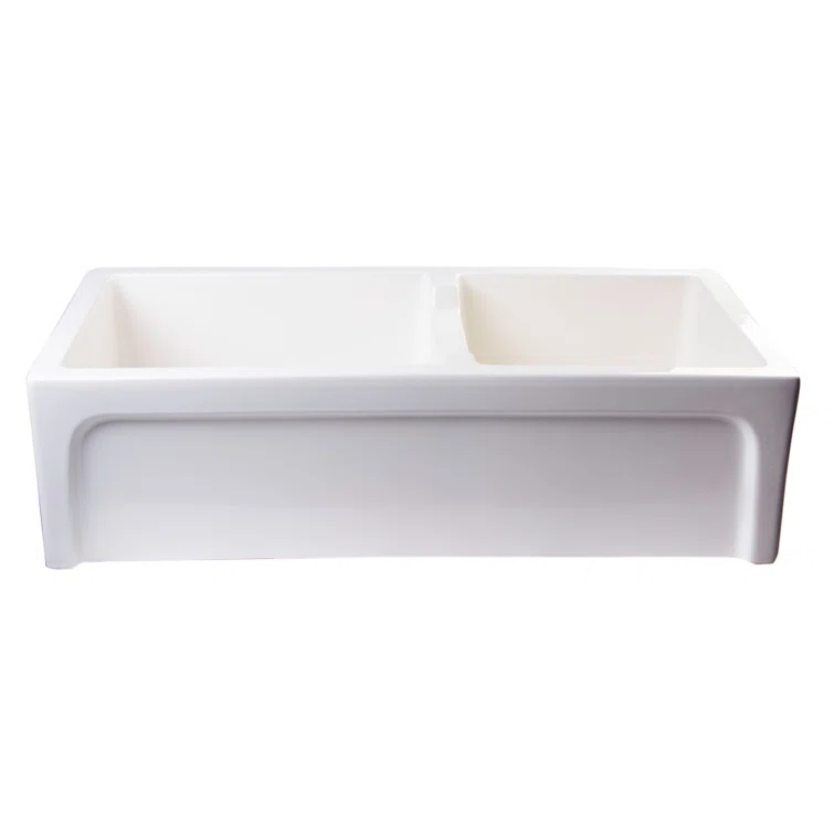 36'' L Farmhouse / Apron Double Bowl Fireclay Kitchen Sink