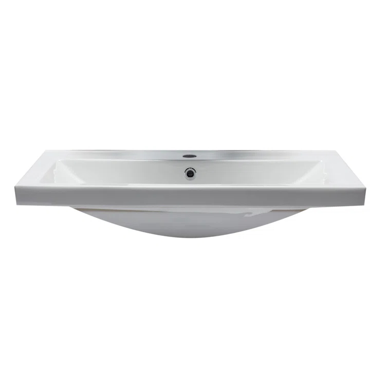 31.5'' L Drop-In Single Bowl Ceramic Kitchen Sink