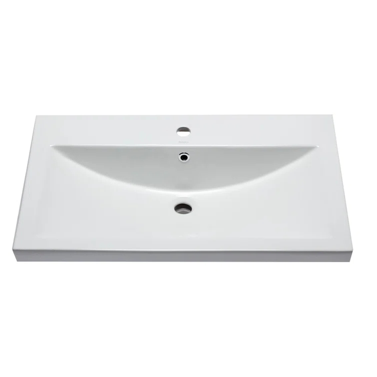 31.5'' L Drop-In Single Bowl Ceramic Kitchen Sink