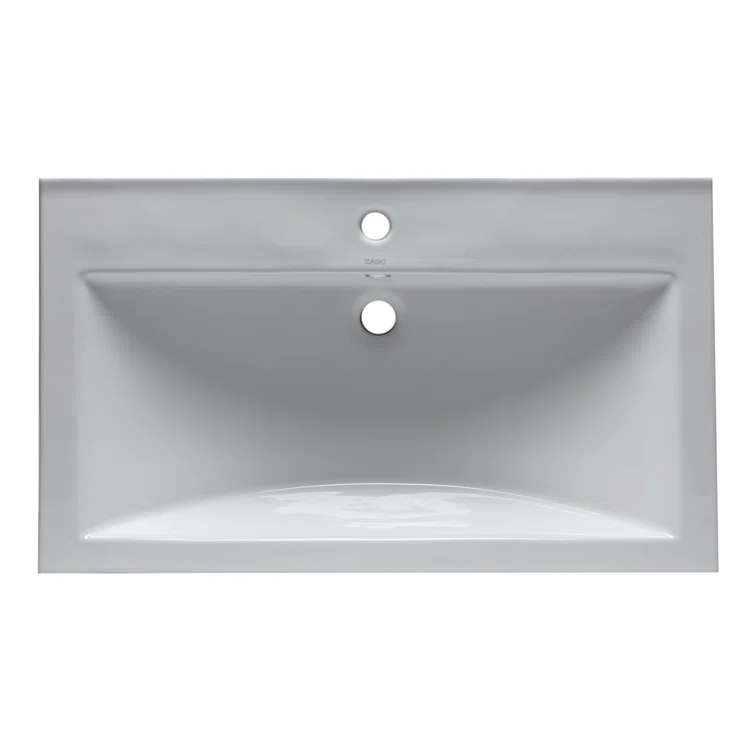 31.5'' L Drop-In Single Bowl Ceramic Kitchen Sink