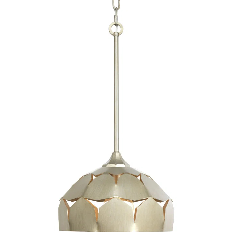 Yerba 1 - Light Silver Ridge Single Pendant