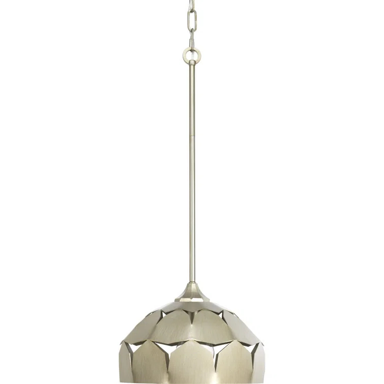 Yerba 1 - Light Silver Ridge Single Pendant
