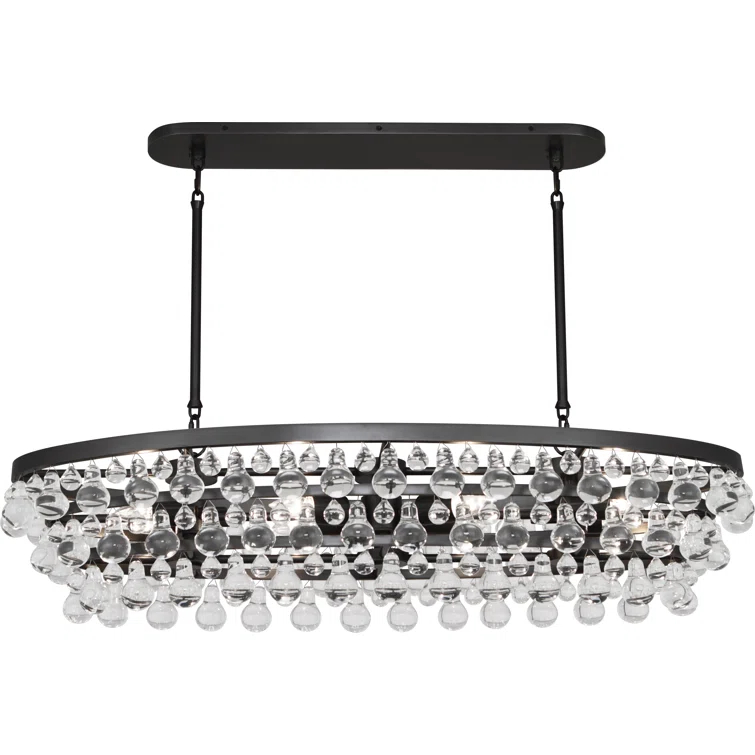 Robert Abbey Bling 8 - Light Glass Dimmable Drum Chandelier