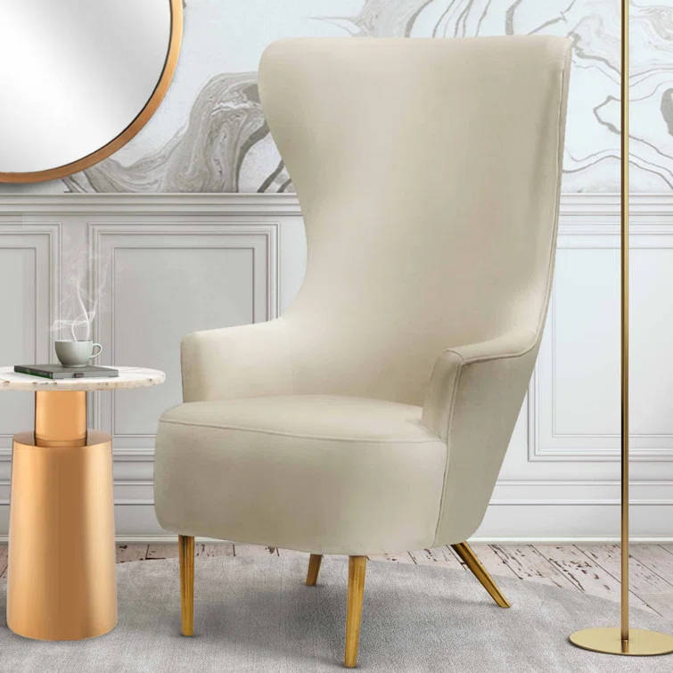 Julia Velvet Wingback Chair