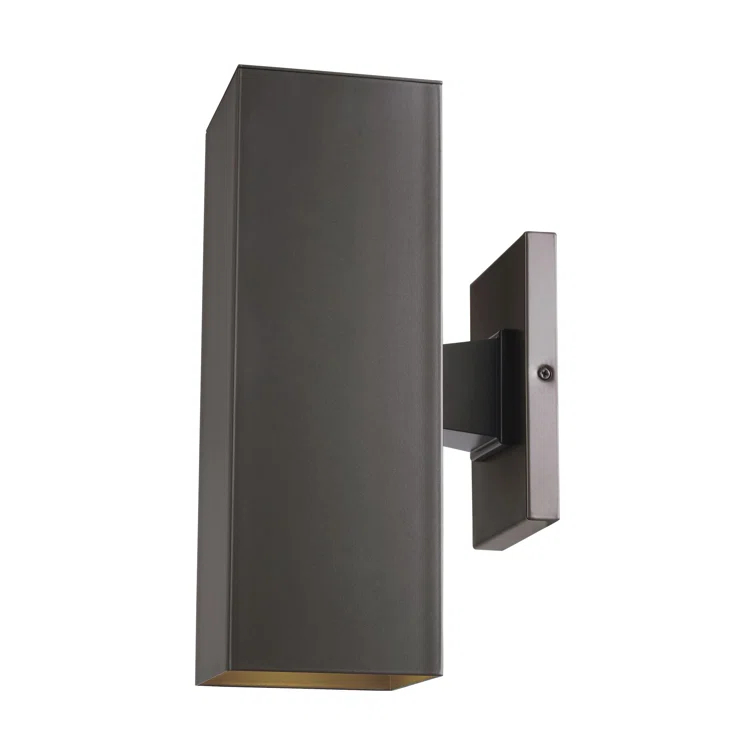 Elegant Bronze Aluminum 2-Light Outdoor Wall Lantern