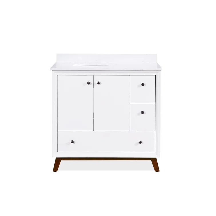 Bleeker 36'' Single Bathroom Vanity with Granite Top