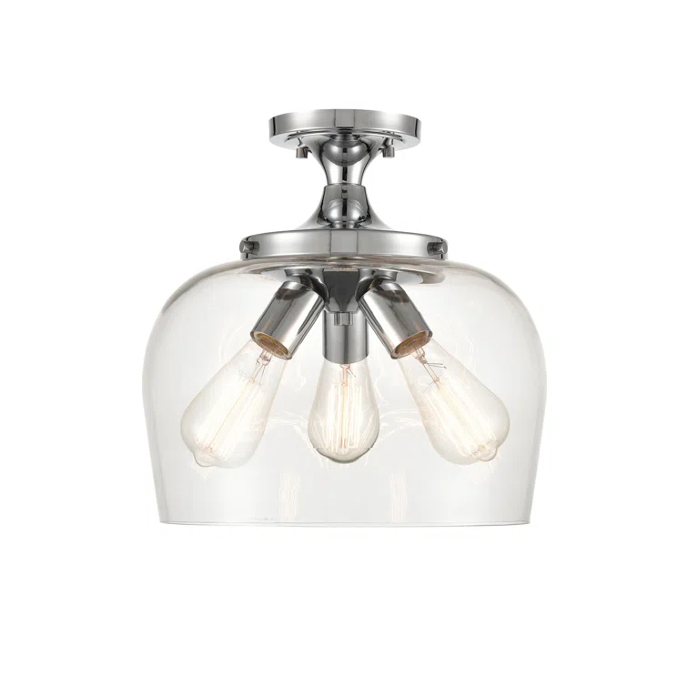 Three Posts™ Cromkill Glass Semi Flush Mount