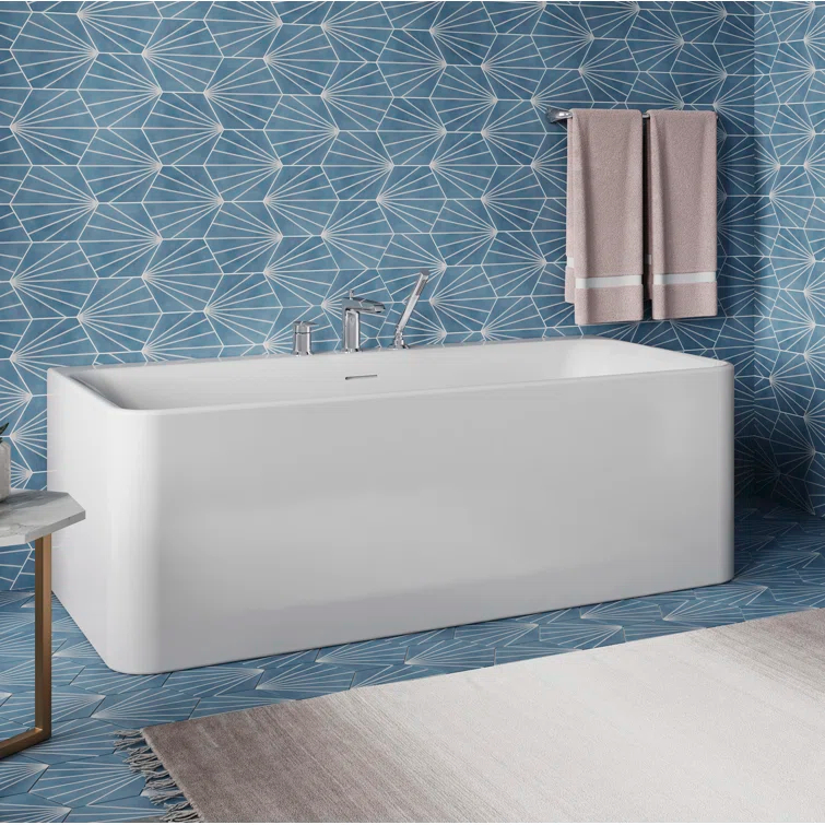 Unwind 67" x 32" Back-To-Wall Soaking Bathtub