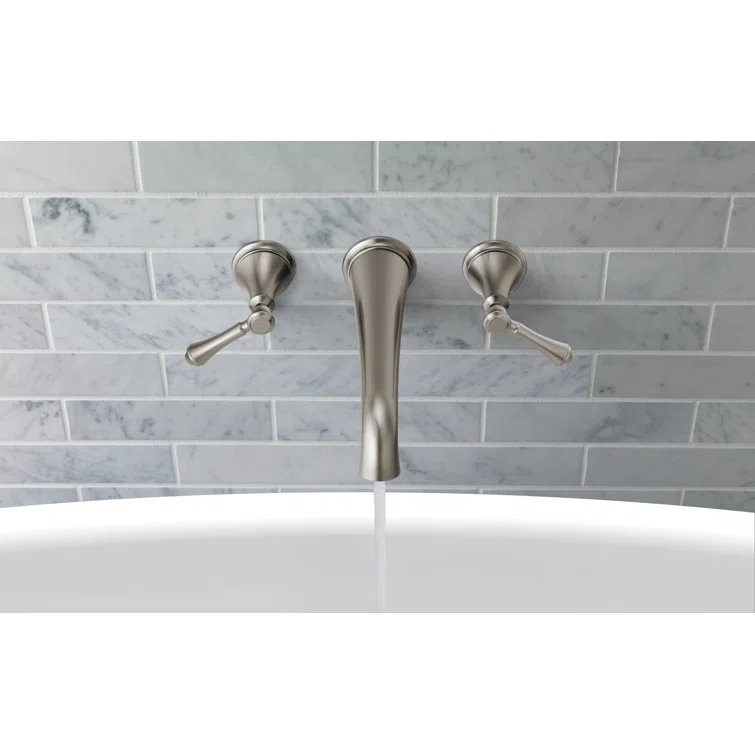 Cassidy Double Handle Wall Mounted Tub Spout Trim