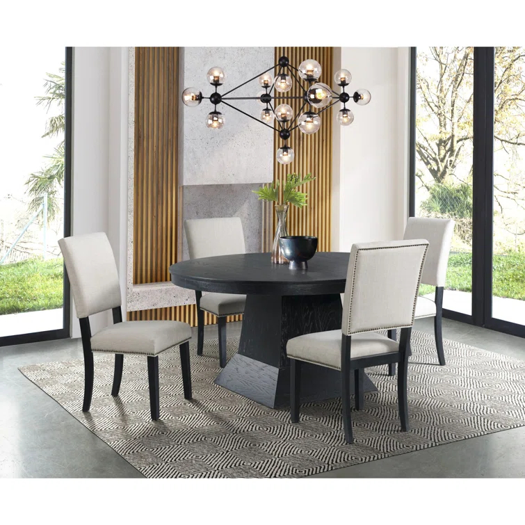 Laudine Solid Wood Side Chair in Taupe