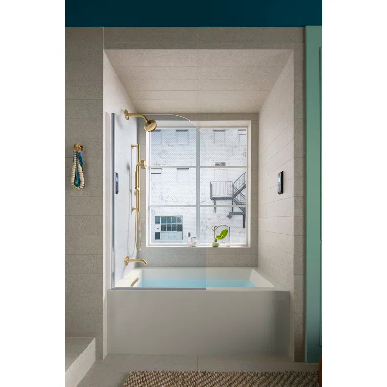 Underscore 60" x 30" Rectangular Alcove Soaking Bathtub with Integral Apron