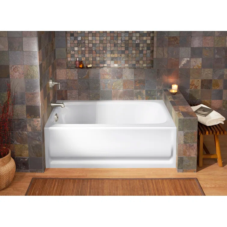 Bancroft® 60" x 32" Alcove Soaking Acrylic Bathtub