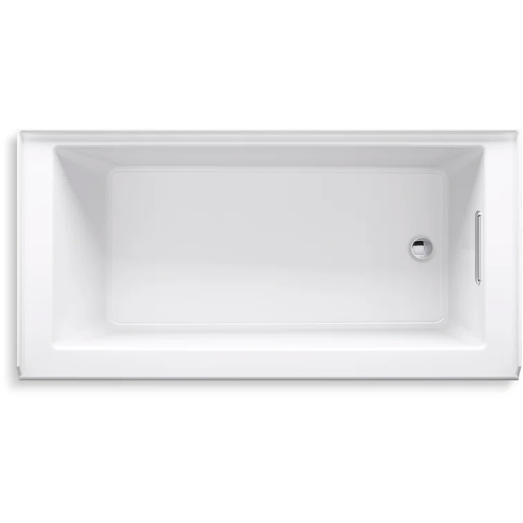 Underscore 60" x 30" Rectangular Alcove Soaking Bathtub with Integral Apron