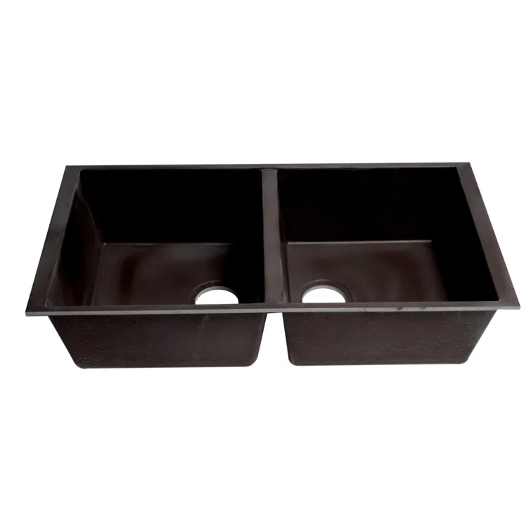 Alfi Brand AB3420UM-C 33.88'' L Undermount Double Bowl Granite Kitchen Sink