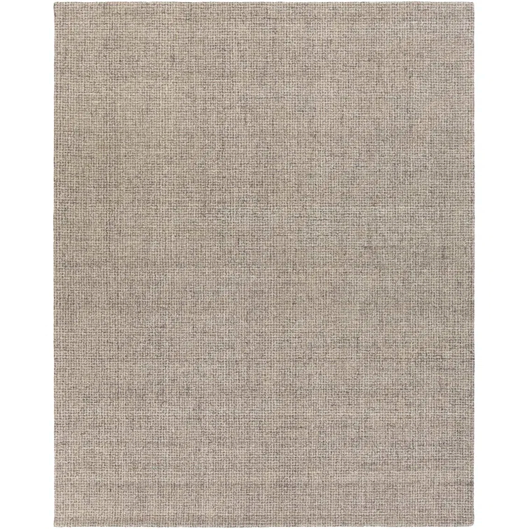 Handmade Gray Wool Rectangular 8' x 10' Tufted Area Rug