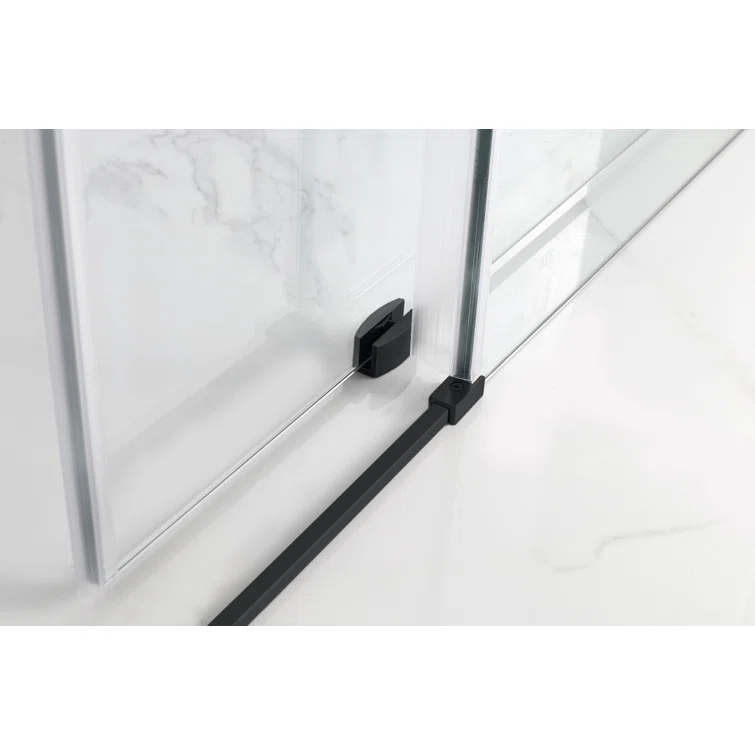 Coraline XL 44" W x 80" H Single Sliding Frameless Shower Door