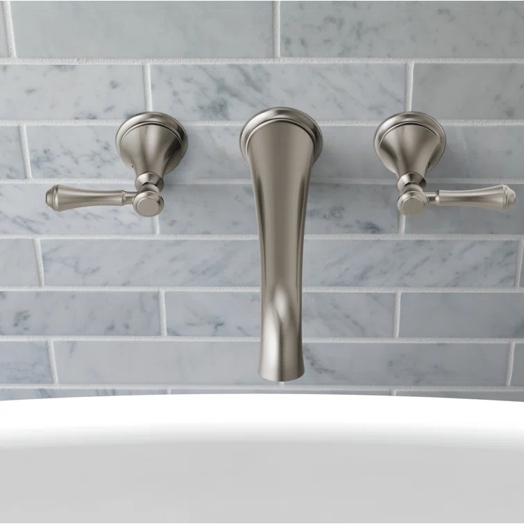 Cassidy Double Handle Wall Mounted Tub Spout Trim
