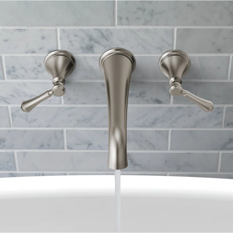 Cassidy Double Handle Wall Mounted Tub Spout Trim