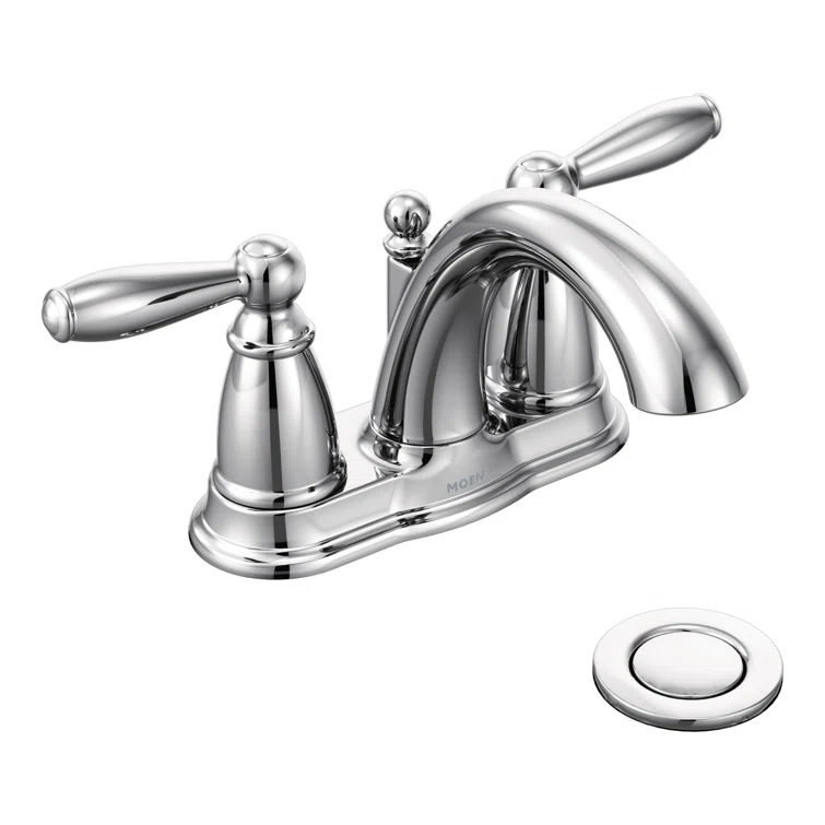 Moen Brantford Centerset Bathroom Faucet with Drain Assembly