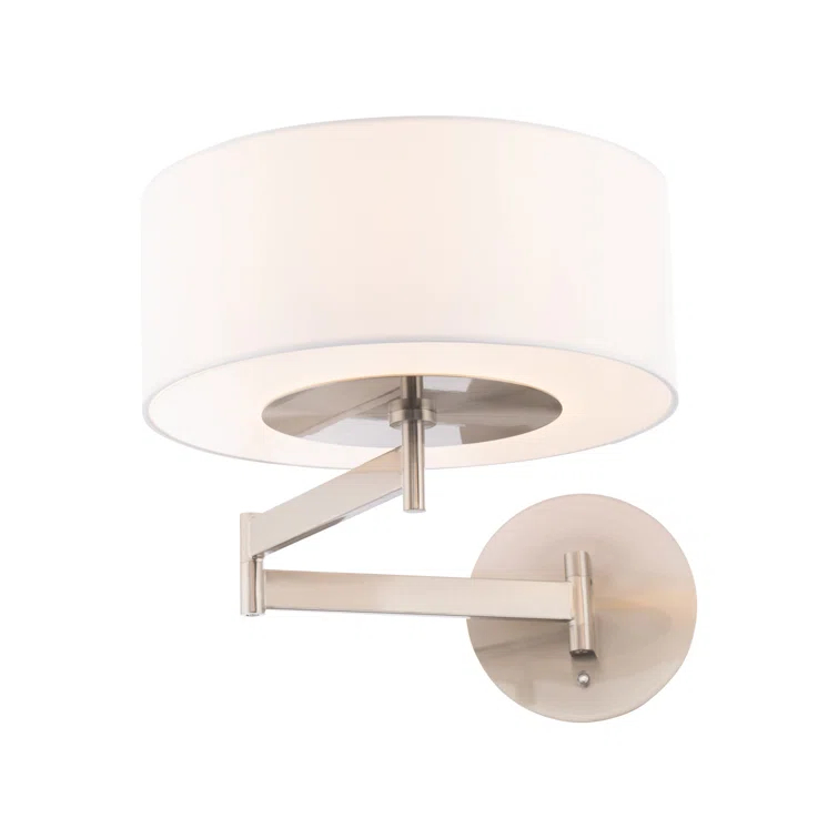 dweLED Chelsea 23.25-in W 1 -Light Brushed Nickel Transitional Integrated LED Wall Sconce