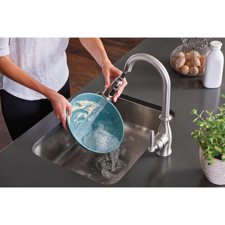 Brantford Pull Out Single Handle Kitchen Faucet with PowerBoost and Reflex