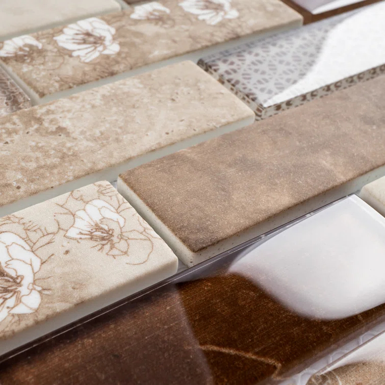 Recycle 1" x 3" Glass Brick Joint Mosaic Wall Tile