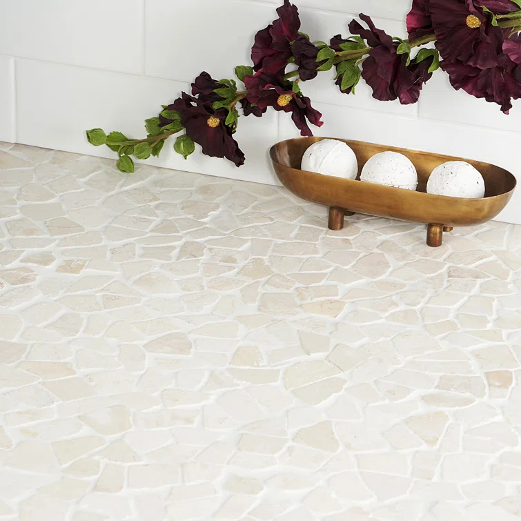 Picturesque Tumbled 11.81 in. x 11.81 in. Gray Floor and Wall Mosaic (0.97 sq. ft. / Sheet)